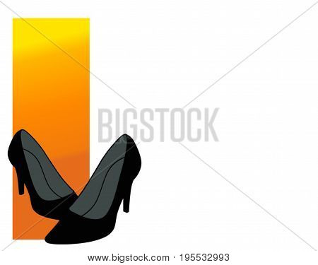 Illustration. High heels. Stilettos. Shoes. White background