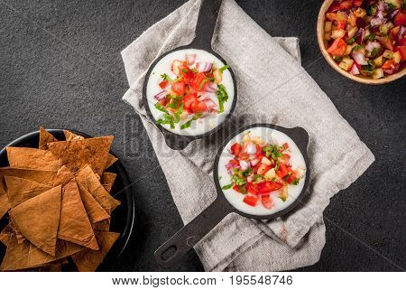 Queso Blanco With Baked Tortilla Chips