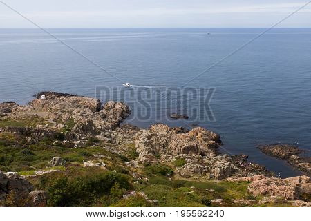 Wild Rocky Coast On Western Sweden