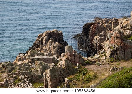Wild Rocky Coast On Western Sweden