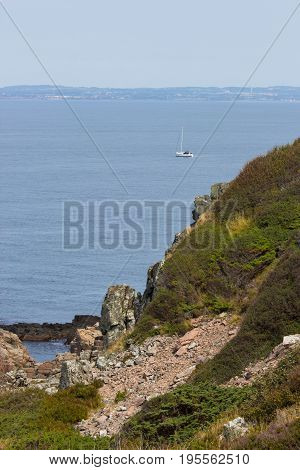 Wild Rocky Coast On Western Sweden