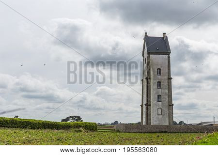 The lighthouse of Lanvaon in Plouguerneau Brittany France
