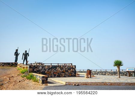 The Statues At Mirador Corrales De Guize, Fuerteventura, Spain