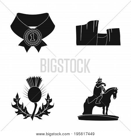 travel, education and or  icon in black style. geology, training icons in set collection.