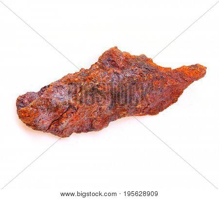 Iron Ore - Limonite from Silberberg in Bavaria, Germany. Raw material isolated on white background.