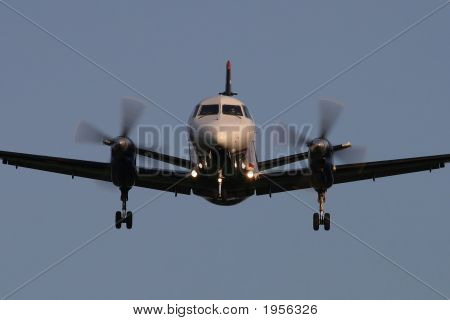 Atterraggio aereo a turboelica di piccole