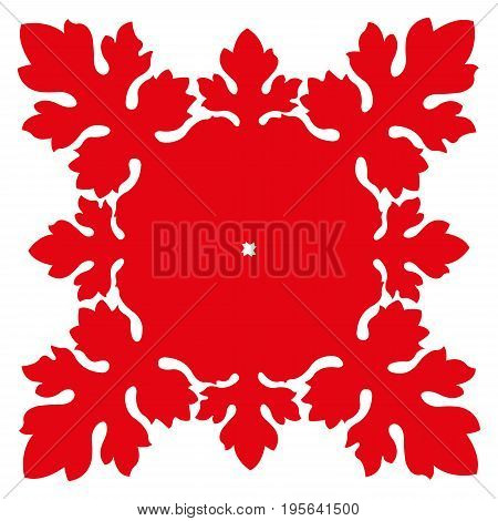 Red Abstract flower sign icon isolated on white background.