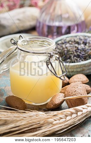 Nature Cosmetics, Handmade Preparation With Essential Oils And Ancient Minerals Of  Parfums, Creams,