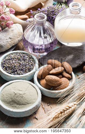 Nature Cosmetics, Handmade Preparation With Essential Oils And Ancient Minerals Of  Parfums, Creams,