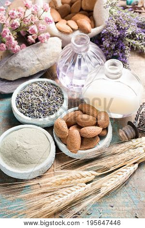 Nature Cosmetics, Handmade Preparation With Essential Oils And Ancient Minerals Of  Parfums, Creams,