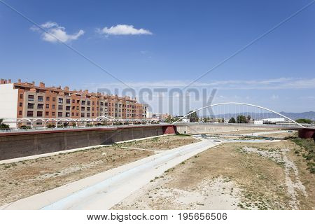 Promenade at the Guadalentin river in Lorca Province of Murcia southern Spain