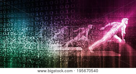 Digital Marketing or Online Advertising Industry Concept 3D Illustration Render