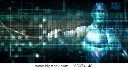 Cloud Security Network with Automated Detection Software 3D Illustration Render