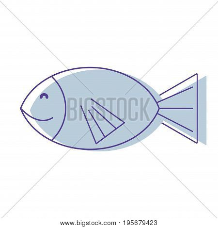 fresh fish animal to preparation meal vector illustration