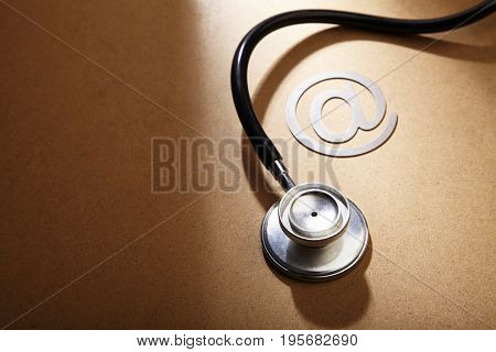 stethscope with at sign or at symbol