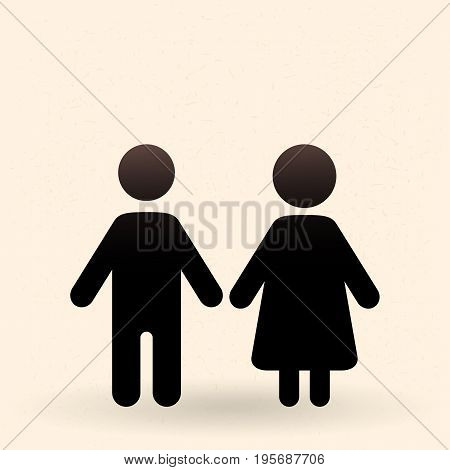 Two Vector Icons. Male And Female Gender Signs.