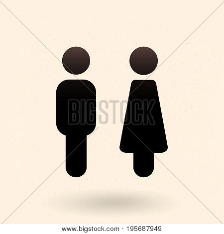 Two Vector Icons. Male And Female Gender Signs.