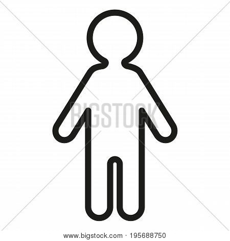 Vector Outline Silhouette Icon - Male Person