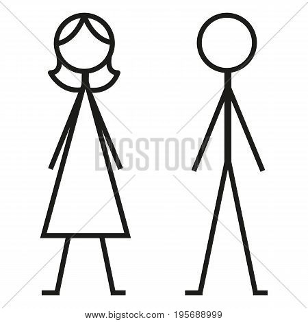 Two Vector Icons. Male And Female Gender Signs.