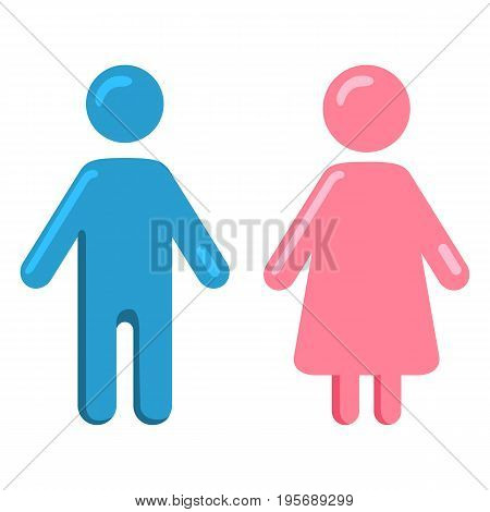 Two Vector Icons. Male And Female Gender Signs.