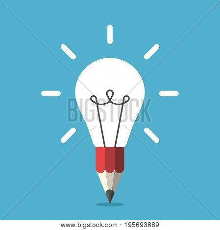Light Bulb And Pencil