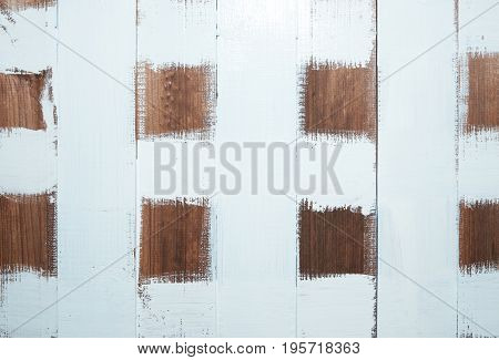 Wooden Planks With Checkers Chess Painting