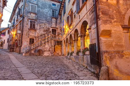 View of the town lodge in Groznjan Istria. Croatia
