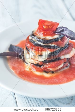 Portion Of Parmigiana Di Melanzane