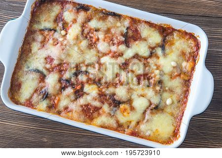 Dish Of Parmigiana Di Melanzane