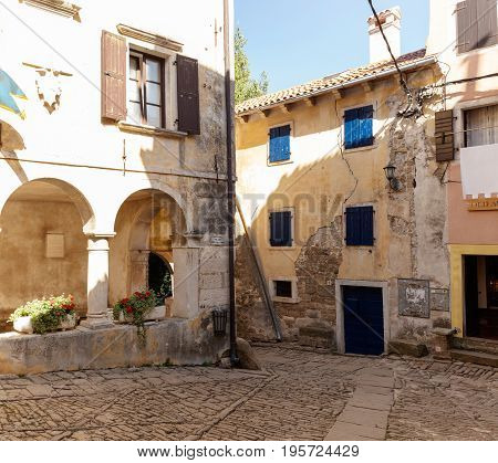 View of the town lodge in Groznjan Istria. Croatia