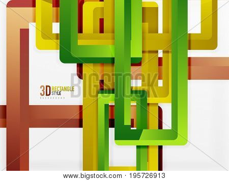 Rectangle tube elements, 3d background