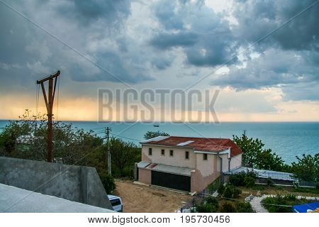 Microdistrict Radio Deck In The City Of Sevastopol