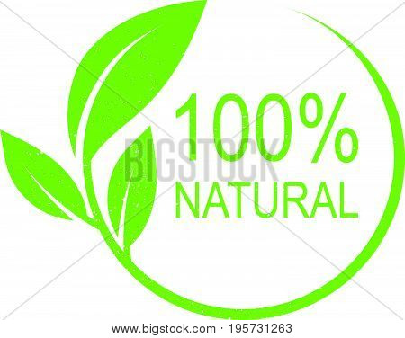 100% natural vector logo design.
Vector Illustration eco template.