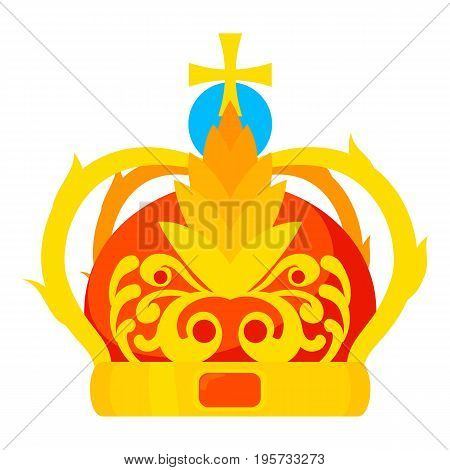 Crown icon. Cartoon illustration of crown vector icon for web