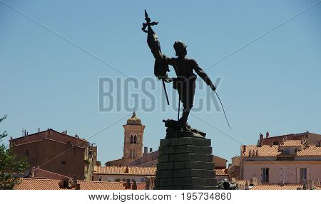The Monument To The Legionary, The Historical Army Based In Corsica.