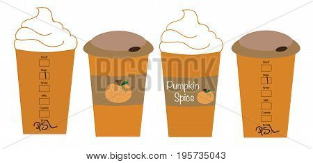 Harvest Fall Autumn Seasonal Pumpkin Spice Lattes