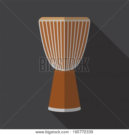Djembe drum. Flat icon. Vector icon for web graphic