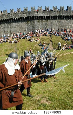 Knights In Action During The Annual Renaissance Festival