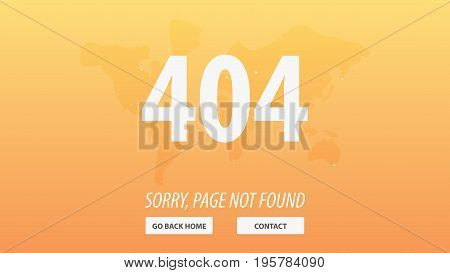 404 Error. Page Not Found. Ui Ux Template For Website. Vector Illustration.