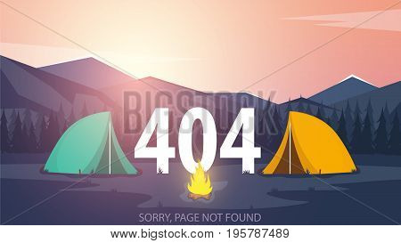 404 Error. Page Not Found. Ui Ux Template For Website. Vector Illustration.
