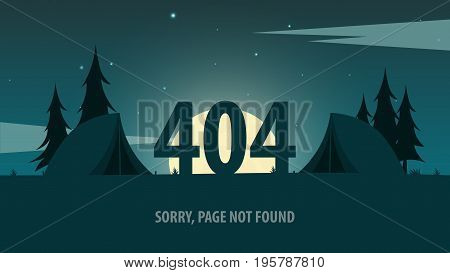404 Error. Page Not Found. Ui Ux Template For Website. Vector Illustration.