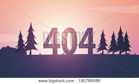 404 Error. Page Not Found. Ui Ux Template For Website. Vector Illustration.