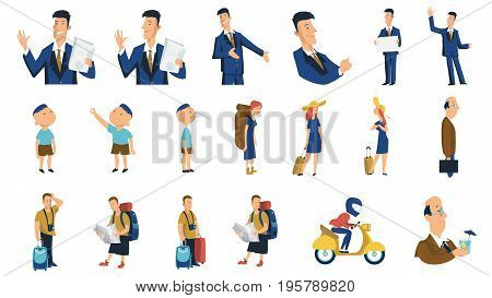 Human characters. Business concept perfect for animation or cartoon. lifestyle story business woman business man Vector illustrations