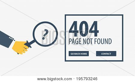 404 Error. Page Not Found. Ui Ux Template For Website. Vector Illustration.