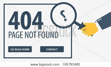 404 Error. Page Not Found. Ui Ux Template For Website. Vector Illustration.