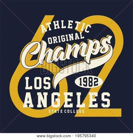 graphic design ATHLETIC ORIGINAL CHAMPS for shirt and print