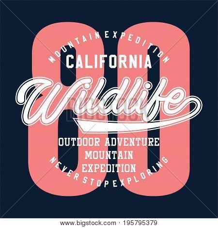 graphic design WILDLIFE for shirt and print