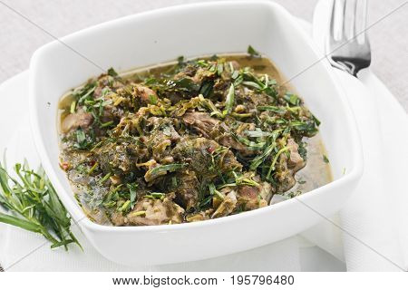 chakapuli is a Georgian dish of lamb