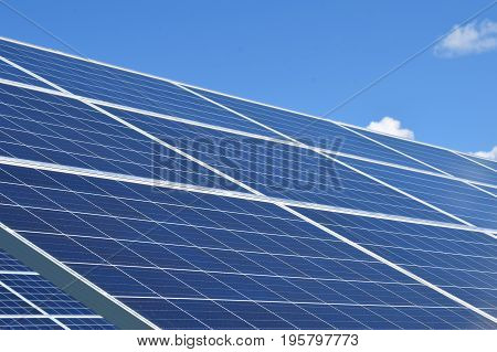 Close up of solar panels with room for text.