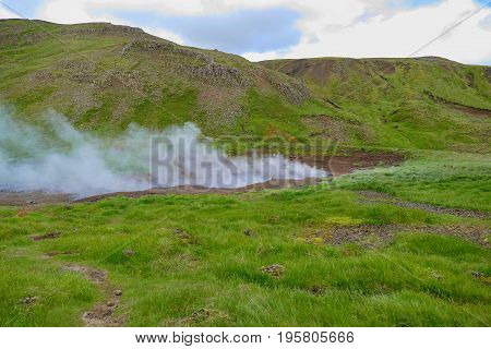 Hveragerdi Valley Of Hot Waters In Iceland